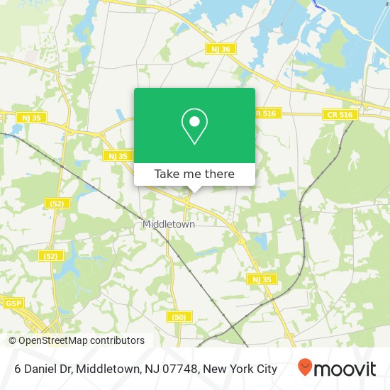 Mapa de 6 Daniel Dr, Middletown, NJ 07748