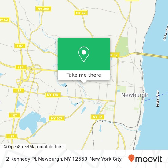 Mapa de 2 Kennedy Pl, Newburgh, NY 12550