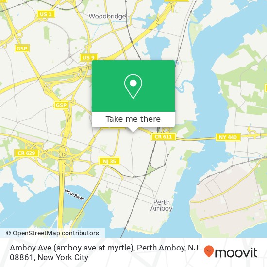 Amboy Ave (amboy ave at myrtle), Perth Amboy, NJ 08861 map