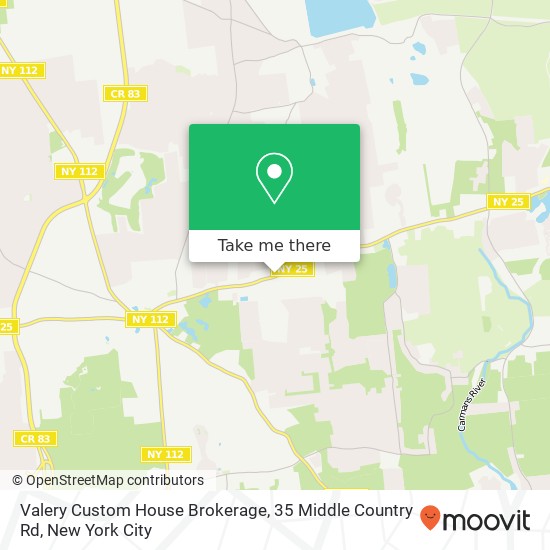 Valery Custom House Brokerage, 35 Middle Country Rd map