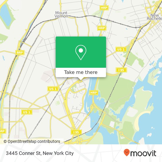 Mapa de 3445 Conner St, Bronx, NY 10475