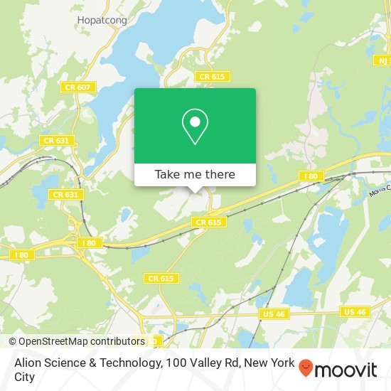 Alion Science & Technology, 100 Valley Rd map