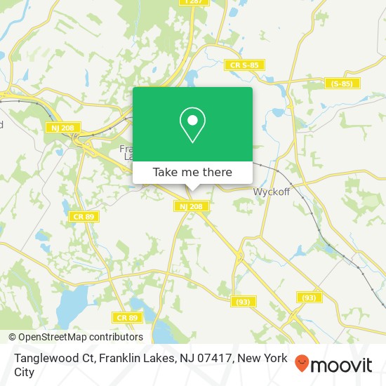 Tanglewood Ct, Franklin Lakes, NJ 07417 map