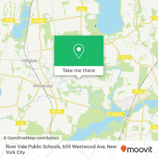 River Vale Public Schools, 609 Westwood Ave map