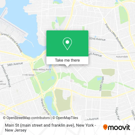 Main St (main street and franklin ave) map