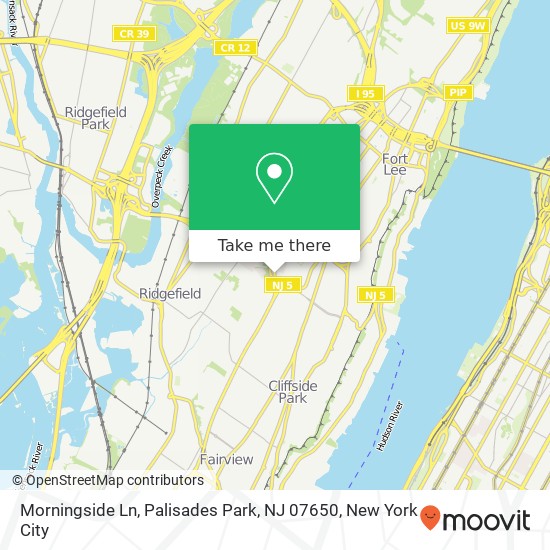 Morningside Ln, Palisades Park, NJ 07650 map