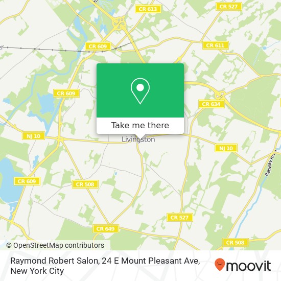 Mapa de Raymond Robert Salon, 24 E Mount Pleasant Ave