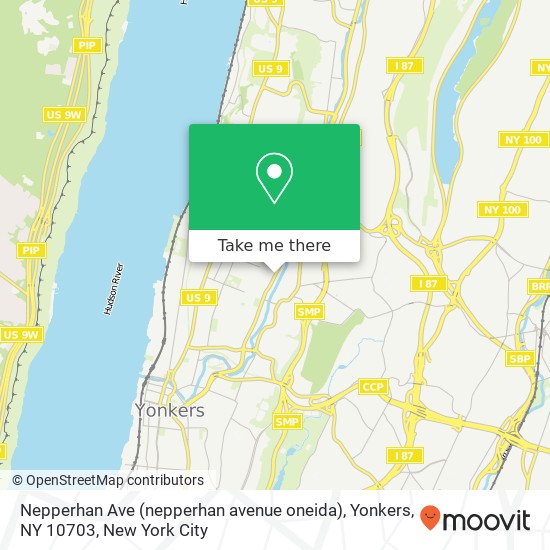 Mapa de Nepperhan Ave (nepperhan avenue oneida), Yonkers, NY 10703