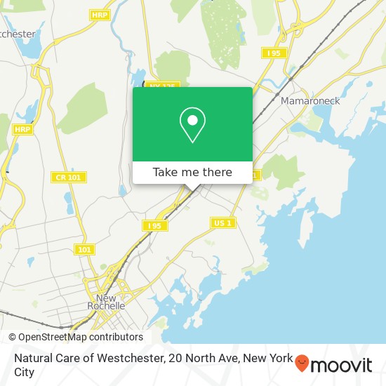 Natural Care of Westchester, 20 North Ave map