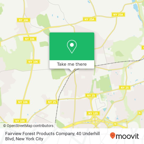 Mapa de Fairview Forest Products Company, 40 Underhill Blvd