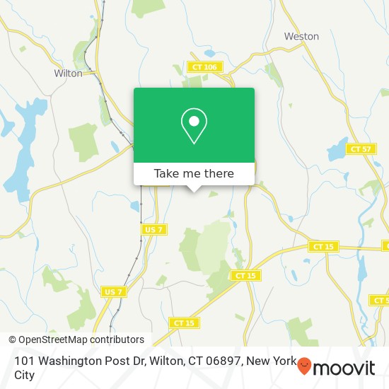 Mapa de 101 Washington Post Dr, Wilton, CT 06897