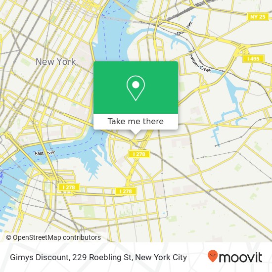 Gimys Discount, 229 Roebling St map