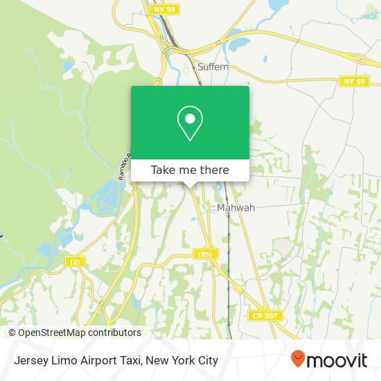 Mapa de Jersey Limo Airport Taxi