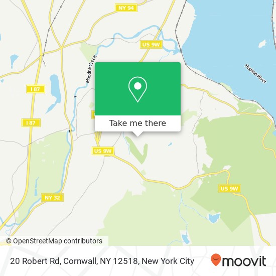 Mapa de 20 Robert Rd, Cornwall, NY 12518