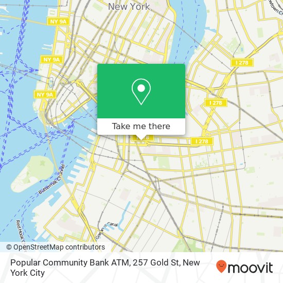 Mapa de Popular Community Bank ATM, 257 Gold St