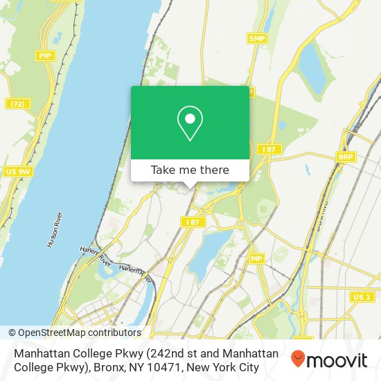 Manhattan College Pkwy (242nd st and Manhattan College Pkwy), Bronx, NY 10471 map