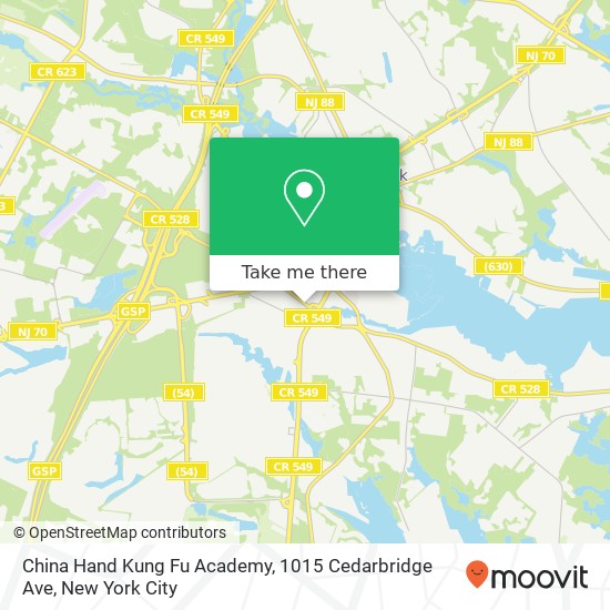 China Hand Kung Fu Academy, 1015 Cedarbridge Ave map