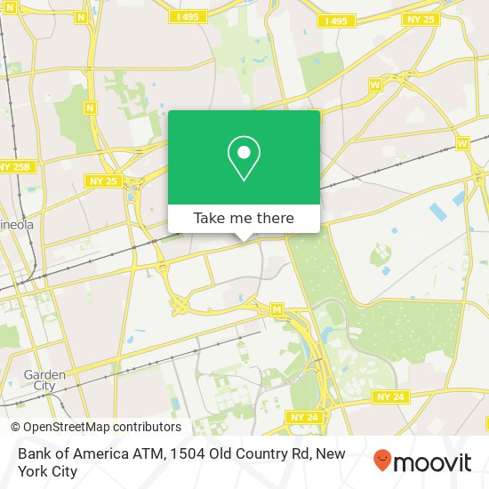 Bank of America ATM, 1504 Old Country Rd map