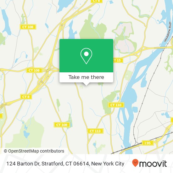 Mapa de 124 Barton Dr, Stratford, CT 06614