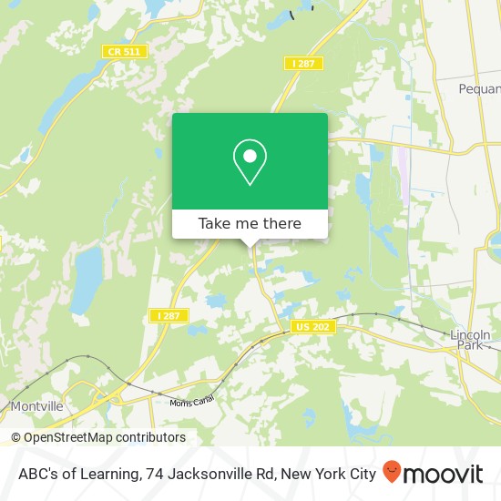 Mapa de ABC's of Learning, 74 Jacksonville Rd