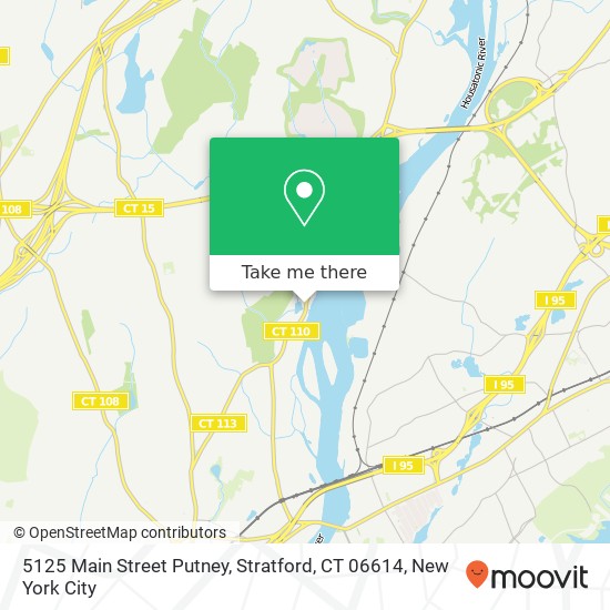 Mapa de 5125 Main Street Putney, Stratford, CT 06614