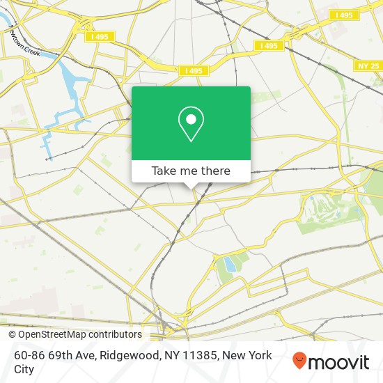 Mapa de 60-86 69th Ave, Ridgewood, NY 11385