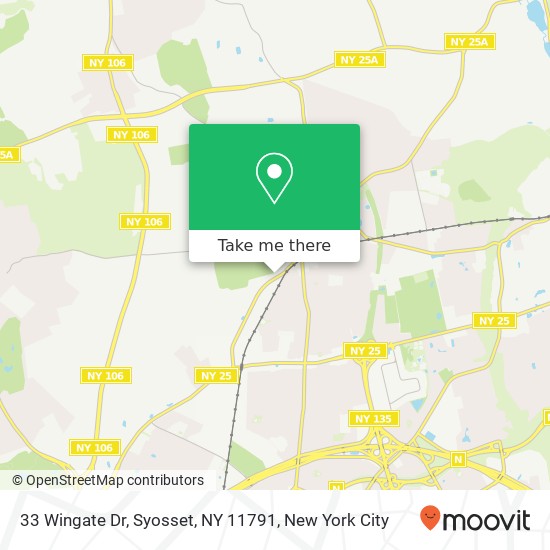 Mapa de 33 Wingate Dr, Syosset, NY 11791