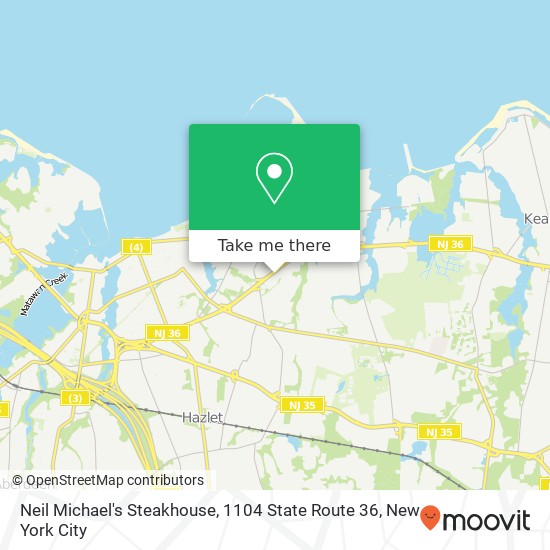 Mapa de Neil Michael's Steakhouse, 1104 State Route 36