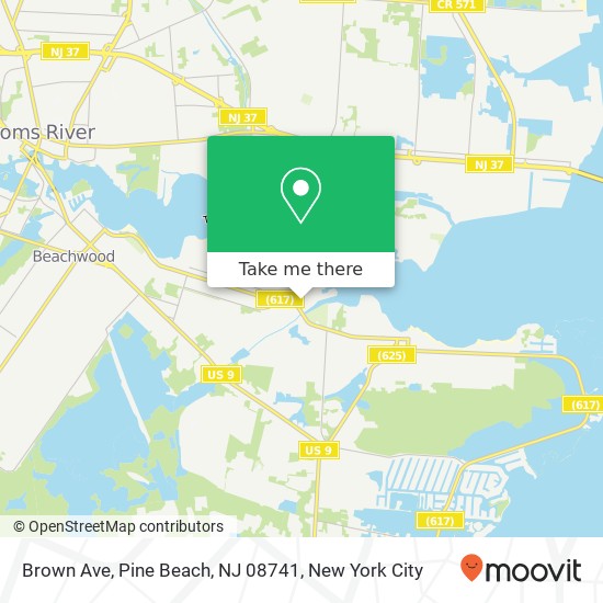 Mapa de Brown Ave, Pine Beach, NJ 08741