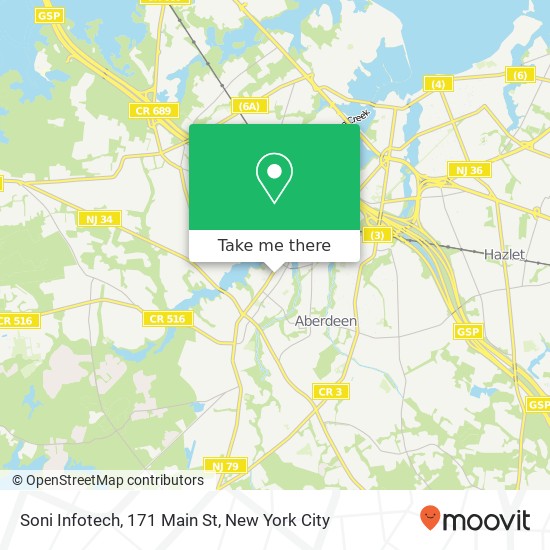 Mapa de Soni Infotech, 171 Main St