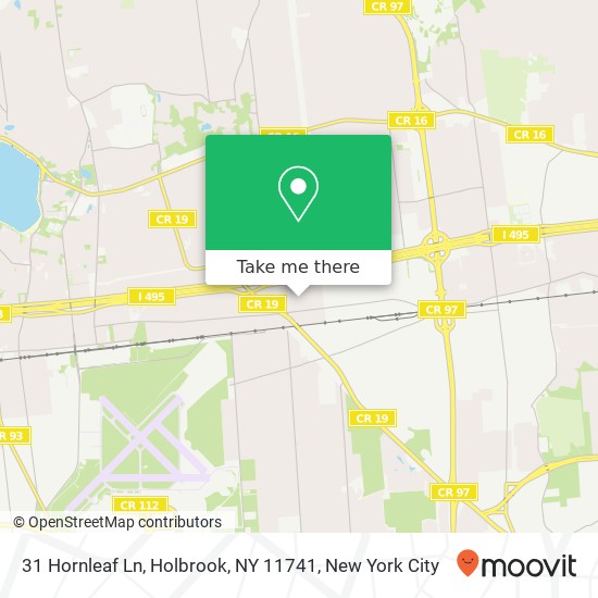 Mapa de 31 Hornleaf Ln, Holbrook, NY 11741