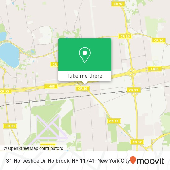 Mapa de 31 Horseshoe Dr, Holbrook, NY 11741