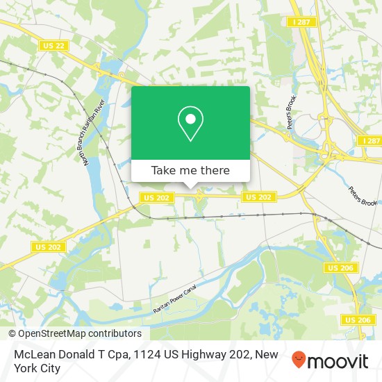 McLean Donald T Cpa, 1124 US Highway 202 map