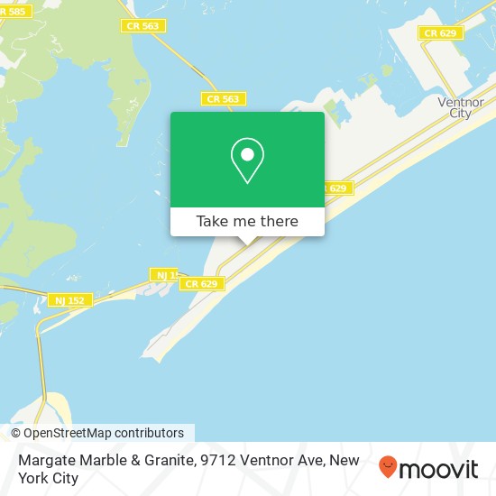 Mapa de Margate Marble & Granite, 9712 Ventnor Ave