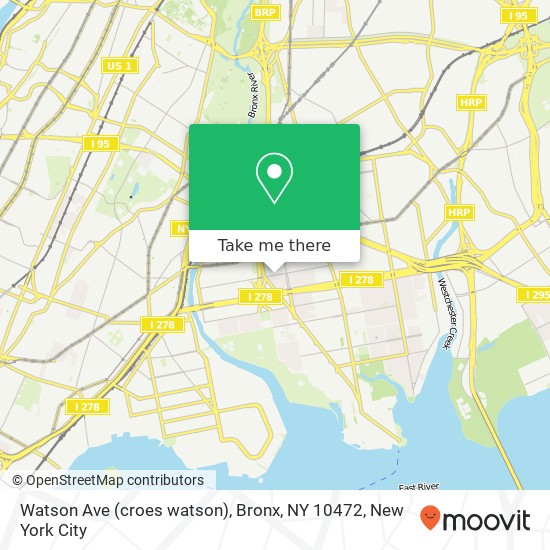 Mapa de Watson Ave (croes watson), Bronx, NY 10472