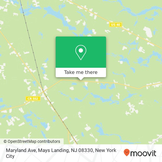 Maryland Ave, Mays Landing, NJ 08330 map