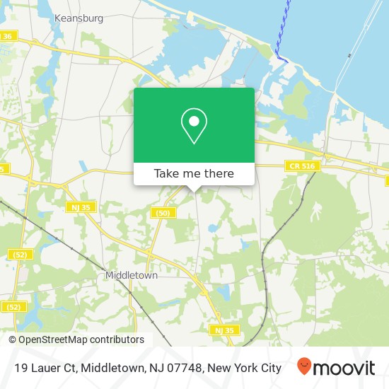 Mapa de 19 Lauer Ct, Middletown, NJ 07748