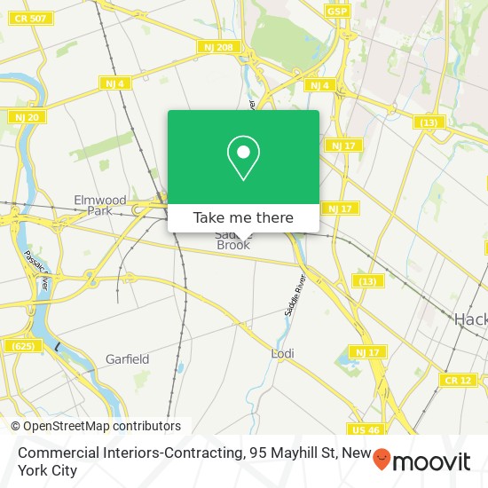 Mapa de Commercial Interiors-Contracting, 95 Mayhill St