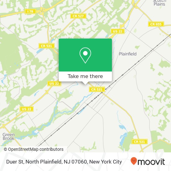 Duer St, North Plainfield, NJ 07060 map