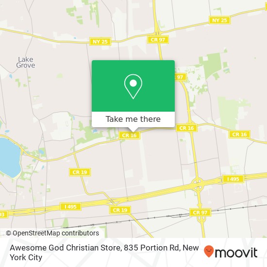 Mapa de Awesome God Christian Store, 835 Portion Rd