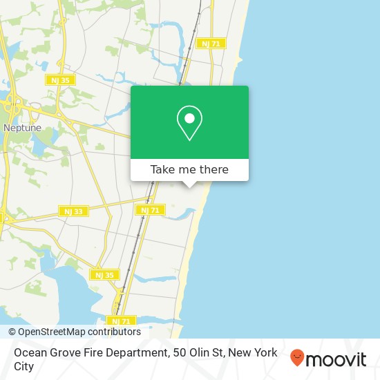 Mapa de Ocean Grove Fire Department, 50 Olin St