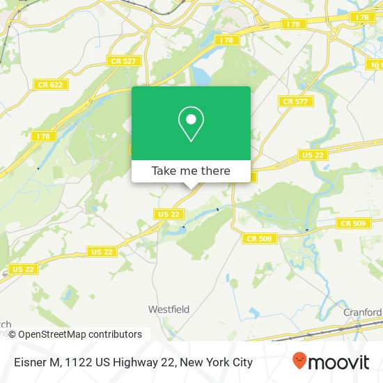 Eisner M, 1122 US Highway 22 map