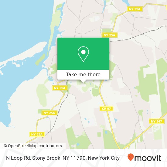 Mapa de N Loop Rd, Stony Brook, NY 11790