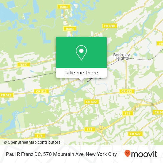 Mapa de Paul R Franz DC, 570 Mountain Ave
