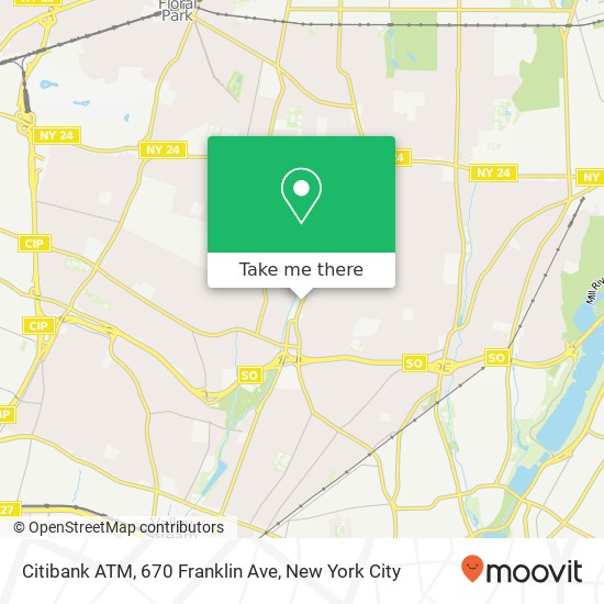 Mapa de Citibank ATM, 670 Franklin Ave