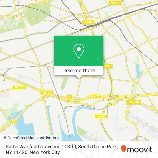 Sutter Ave (sutter avenue 118th), South Ozone Park, NY 11420 map