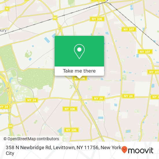 Mapa de 358 N Newbridge Rd, Levittown, NY 11756