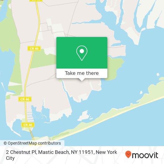 2 Chestnut Pl, Mastic Beach, NY 11951 map