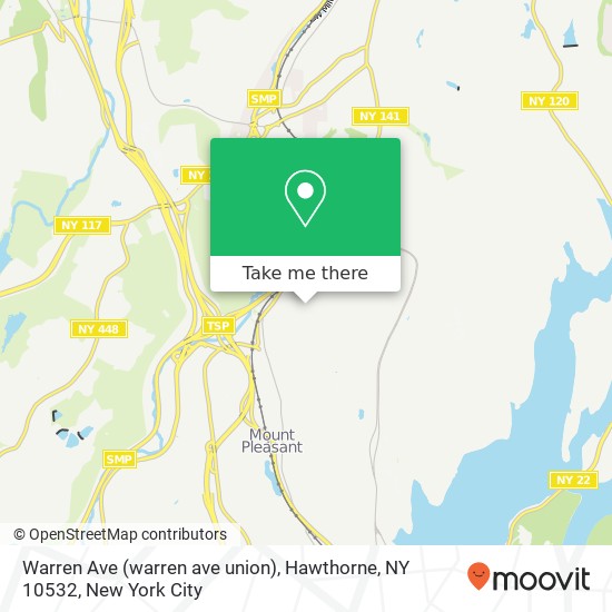 Mapa de Warren Ave (warren ave union), Hawthorne, NY 10532
