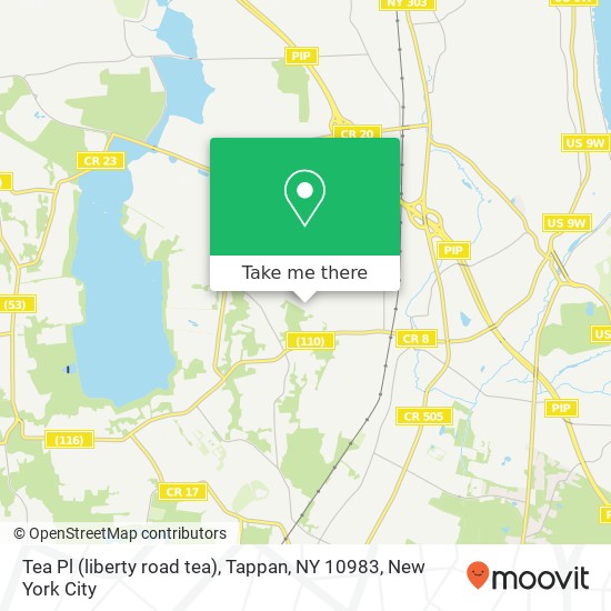 Mapa de Tea Pl (liberty road tea), Tappan, NY 10983